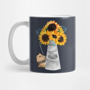 Sunflowers and Guinea Pig Mug